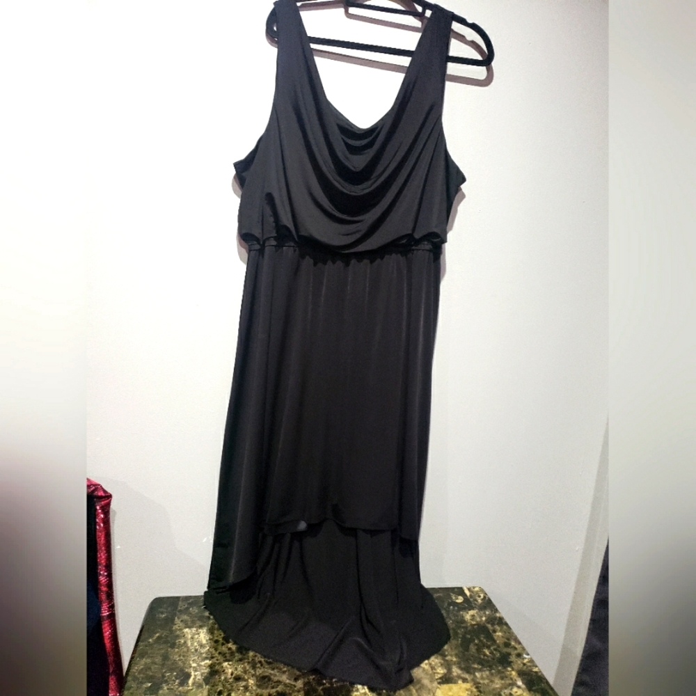 💲🖐🏾/RUBY ROX 3X Black HiLo Dress